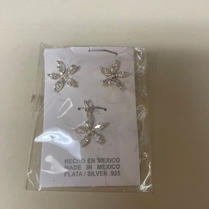 Silver Earrings with Charm